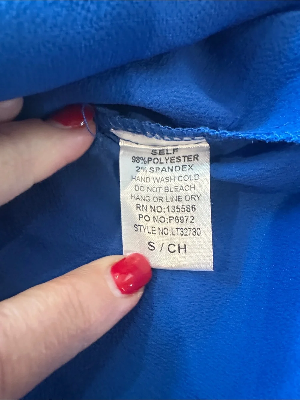 Main Strip Electric Blue Ruffle Halter Cami - Picture 3 of 4